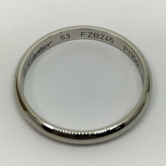 CARTIER Platinum Wedding Band Ring - Picture 6 of 7